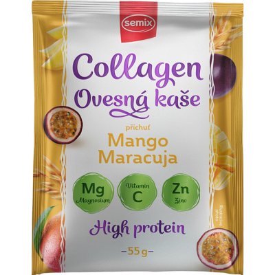 Semix Ovesná kaše s kolagenem, s mangem a maracujou se sladidlem 55 g – Zboží Dáma