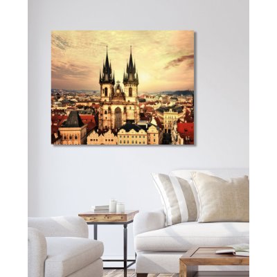 ZUTY Obrazy na stěnu - Praha Staroměstské náměstí Rozměr: 40x50 cm, Rámování: vypnuté plátno na rám – Zbozi.Blesk.cz