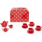 Bigjigs Toys červený puntikovaný čajový set – Sleviste.cz
