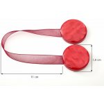 EUROFIRANY DEKORAČNÍ SPONA NA ZÁVĚS 4 S MAGNETEM BORDOVÁ – Sleviste.cz