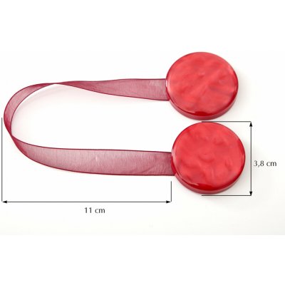 EUROFIRANY DEKORAČNÍ SPONA NA ZÁVĚS 4 S MAGNETEM BORDOVÁ – Sleviste.cz