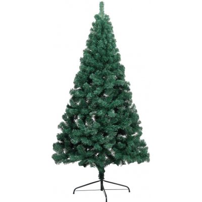 Nabytek XL Umělý vánoční půl stromek s LED a sadou koulí zelený 210 cm – Zboží Mobilmania
