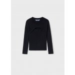 Mayoral svetr s průstřihem žebro černý – Zboží Dáma