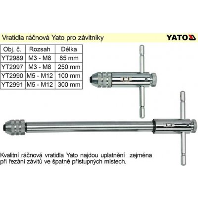 Yato Vratidlo na závitníky typ T - M3-M10 – Hledejceny.cz