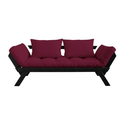 Karup sofa Bebop *180 cm black + futon bordeaux 710