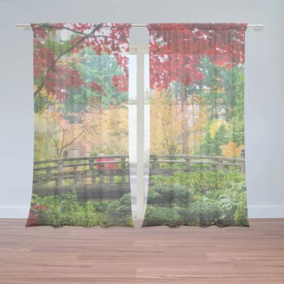 Sablio Záclony Most v parku: 2ks 150x250cm – Hledejceny.cz