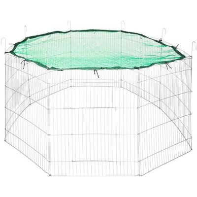 Tectake Výběh pro malá zvířata ohrádka s bezpečnostní sítí O 204 cm zelená – Zbozi.Blesk.cz