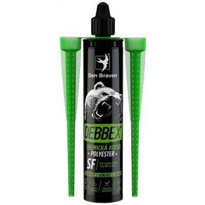 DEN BRAVEN Chemická kotva polyester SF DEBBEX 380ml Balení: 165 ml, Typ obalu: kartuše – Sleviste.cz