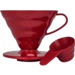 Hario Dripper V60-02 Plastic Red – Zboží Mobilmania