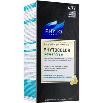 Phyto Color Sensitive permanentní barva na vlasy 4.77 Intense Chestnut Brown