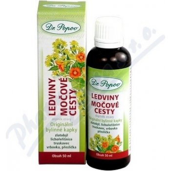 Dr.Popov Ledviny močové cesty Bylinné kapky 50 ml