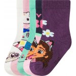 Dětské ponožky 5 párů lila fialová / zelená / černá / bílá / světle růžová – Sleviste.cz