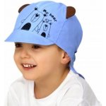 Baby Nellys Letní čepice s kšiltem My Bear modrá – Zboží Mobilmania