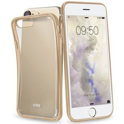 Pouzdro SBS iPhone 7/8/SE 2020/2022 transparent zlaté – Hledejceny.cz