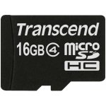 Transcend microSDHC 16 GB Class 4 TS16GUSDC4 – Sleviste.cz