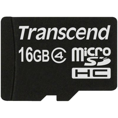 Transcend microSDHC 16 GB Class 4 TS16GUSDC4 – Zboží Mobilmania