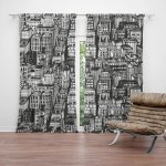 Sablio Závěs Kreslené mrakodrapy: 2ks 140x250cm – Hledejceny.cz