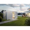 Zahradní domek Biohort Neo 2D dvoukřídlé dveře 348 x 236 cm stříbrný