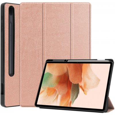 Techsuit Foldpro ochranné pouzdro pro Samsung Galaxy Tab S7 Plus S8 Plus S7 FE KF2316991 zlaté růžové – Zbozi.Blesk.cz