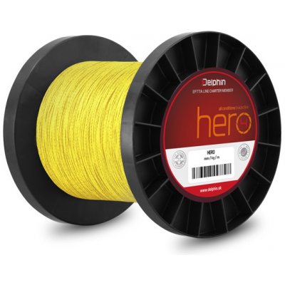 Delphin šňůra HERO 4 fluo žlutá 1000m 0,20mm 13,2kg – Sleviste.cz