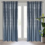 Takoy Sametový závěs AMBI se stříbrným potiskem-HF-372803 | 140 x 250 cm – Hledejceny.cz