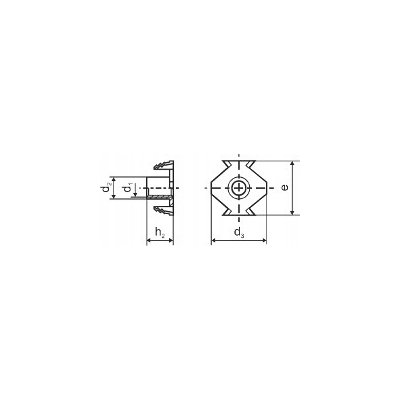 Matice narážecí se zoubky M 6 x 12 ZB - Balení 500 ks – Hledejceny.cz