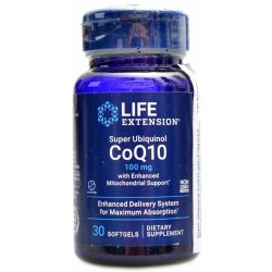 Life Extension Super Ubiquinol Co Q10 with Enhanced Mitochondrial Support 100 mg 30 kapslí