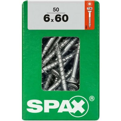 Spax Wirox Univerzální vrut T-Star plus, ø 6 × 60 mm, TX30, zápustná hlava, 50 ks 4191010600607 – Hledejceny.cz