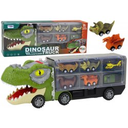 mamido Dinosaur Transportní Kamion 6ks Autíček se Světly a Zvuky Zelený