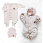 Baby Nellys Rostoucí pletená sada 4D Girl s volánkem Love, béžový melírek – Sleviste.cz