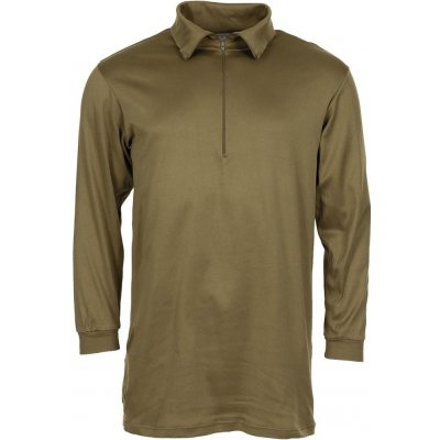 Tričko Military prodloužené s límpcem na zip švýcarské zelené – Zboží Dáma