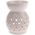 Anděl Aromalampa se srdíčky porcelánová bílá 9,9 cm – Zboží Dáma