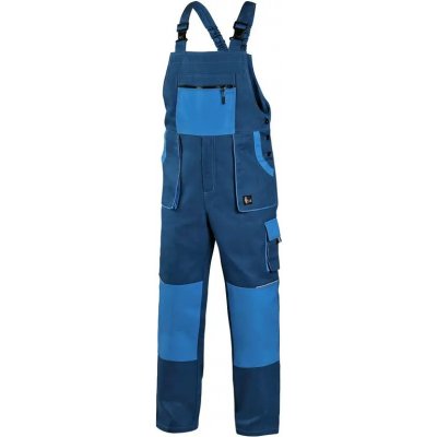 Canis CXS LUXY ROBIN Pracovní kalhoty s laclem prodloužené modro/černá – Zboží Mobilmania