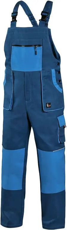 Canis CXS LUXY ROBIN Pracovní kalhoty s laclem prodloužené modro/černá