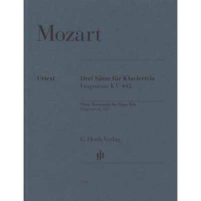 W.A. Mozart 3 Movements For Piano Trio noty na housle violoncello klavír – Zbozi.Blesk.cz