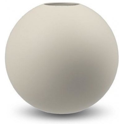 COOEE Design Kulatá váza Ball Shell 8 cm, bílá barva, krémová barva, keramika