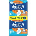 Always Hygienické Vložky Ultra Day Normal Velikost 1 Křidélka 20 ks – Hledejceny.cz