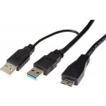 Goobay 19.92.1009 USB 5Gbps Y 2x USB 3.0 A(M) - microUSB 3.0 B(M), 0,3m, černý