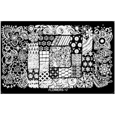 Starnails Razítkovací destička Flowers 12 – Zboží Dáma