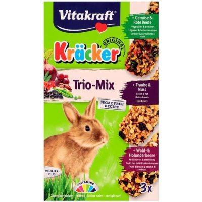 Vitakraft Kräcker Trio-mix králík zelenina & ořech & lesní plody 3 x 56 g – Zboží Mobilmania