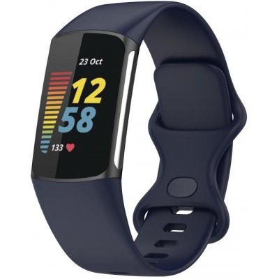 VSECHNONAMOBIL 112700 SILICONE Vyměnitelný řemínek pro Fitbit Charge 6 / Charge 5 tmavě modrý – Sleviste.cz
