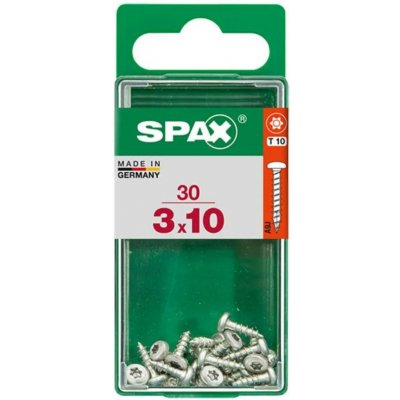 Spax Uni vrut půlkul.hlava T-Star plus T10 S-CUT pln.závit Wirox 3 x 10 mm 30 ks – Hledejceny.cz