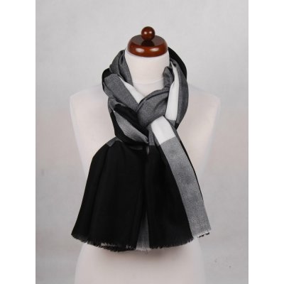 Kašmírská vlněná pašmína exclusive černo-bílá – Hledejceny.cz