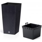 Květináč RATO SQUARE 20 x 20 x 37,6 cm antracitový – Hledejceny.cz