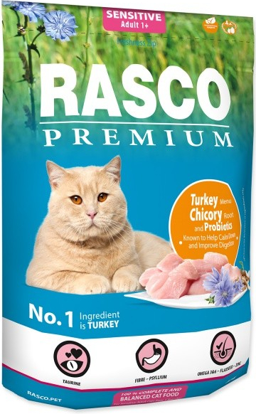 Rasco Premium Cat Kibbles Sensitive Turkey 400 g