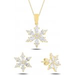 Olivie stříbrná sada VLOČKA GOLD 5228 – Sleviste.cz