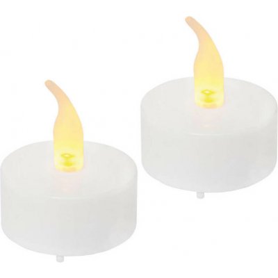 LED blikající čajové svíčky 3,8 cm sada 2 ks na baterie časovač – Zboží Mobilmania
