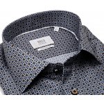 Eterna 1863 Modern Fit Two Ply luxusní košile s béžovo-modrým vzorem extra prodloužený rukáv tmavomodrá – Hledejceny.cz