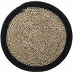 Secret de Gourmet prostírání z mořské trávy Happy s černým okrajem O 38cm – Zboží Dáma