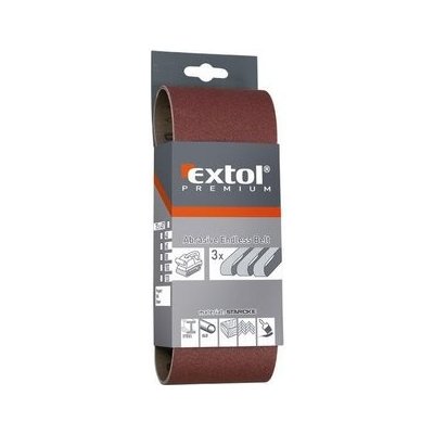 Extol Premium (8803528) plátno brusné nekonečný pás, bal. 3ks, P80, 75x533mm – Zboží Mobilmania